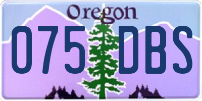 OR license plate 075DBS