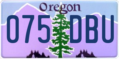 OR license plate 075DBU