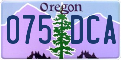 OR license plate 075DCA