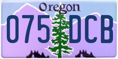 OR license plate 075DCB