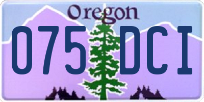 OR license plate 075DCI