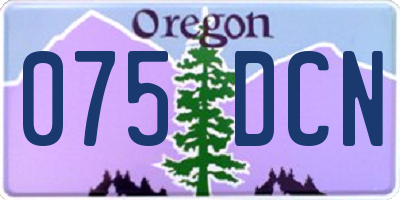 OR license plate 075DCN