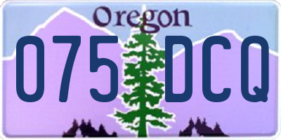 OR license plate 075DCQ