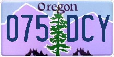 OR license plate 075DCY