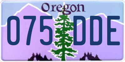 OR license plate 075DDE