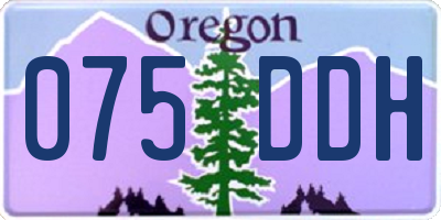OR license plate 075DDH