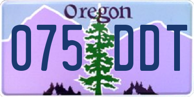OR license plate 075DDT