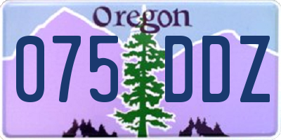 OR license plate 075DDZ