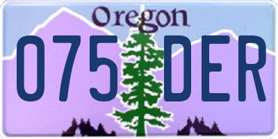 OR license plate 075DER