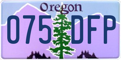 OR license plate 075DFP