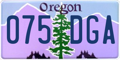 OR license plate 075DGA