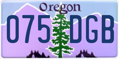 OR license plate 075DGB