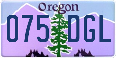 OR license plate 075DGL