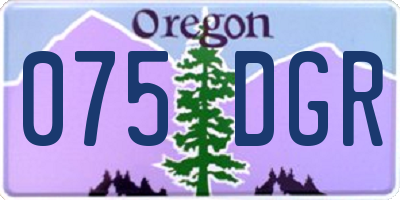 OR license plate 075DGR