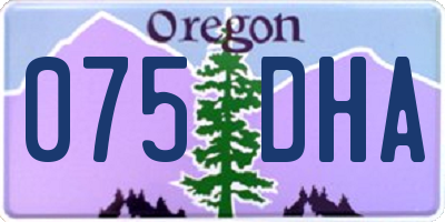 OR license plate 075DHA