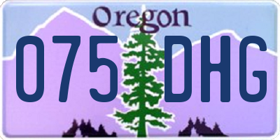OR license plate 075DHG