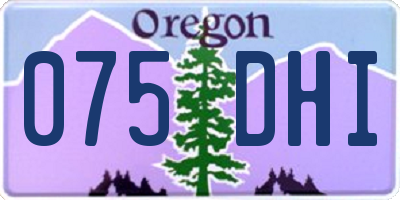OR license plate 075DHI