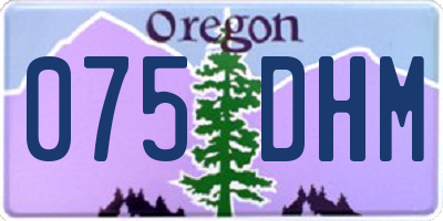OR license plate 075DHM