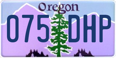 OR license plate 075DHP
