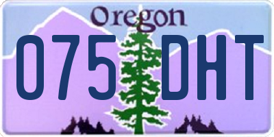 OR license plate 075DHT