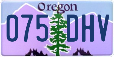 OR license plate 075DHV