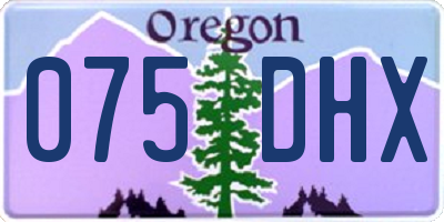 OR license plate 075DHX