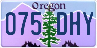 OR license plate 075DHY