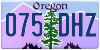 OR license plate 075DHZ