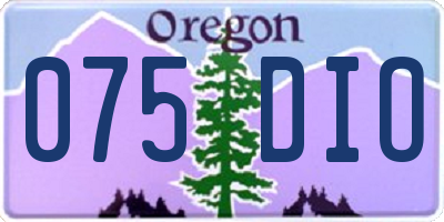OR license plate 075DIO