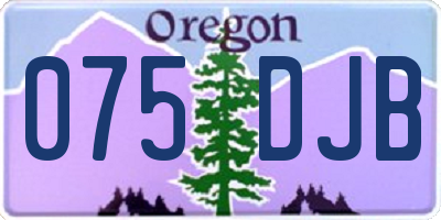 OR license plate 075DJB