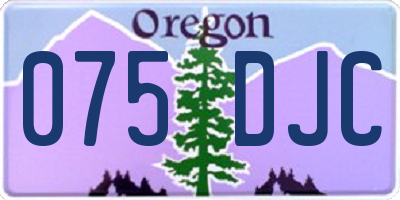 OR license plate 075DJC