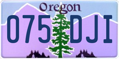 OR license plate 075DJI