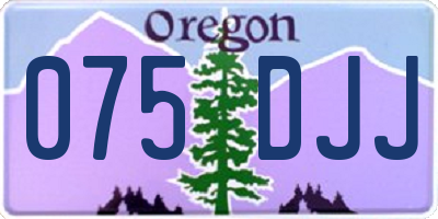 OR license plate 075DJJ