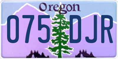 OR license plate 075DJR