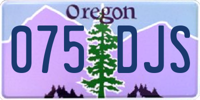 OR license plate 075DJS
