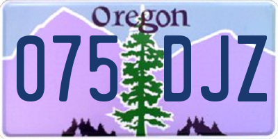 OR license plate 075DJZ