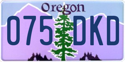 OR license plate 075DKD