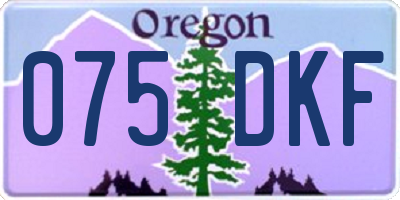 OR license plate 075DKF