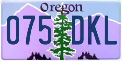 OR license plate 075DKL
