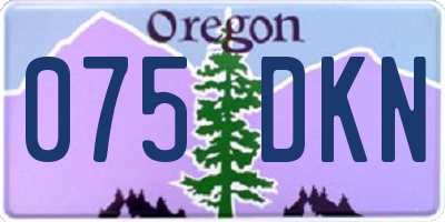 OR license plate 075DKN