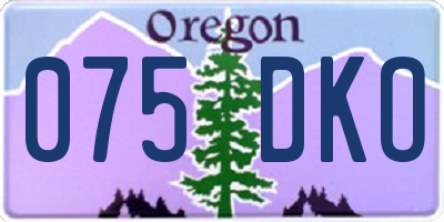 OR license plate 075DKO