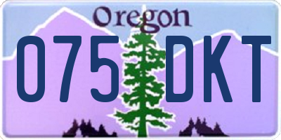 OR license plate 075DKT