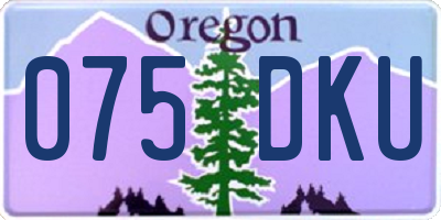 OR license plate 075DKU