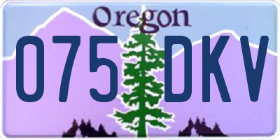 OR license plate 075DKV