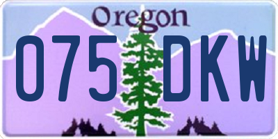 OR license plate 075DKW