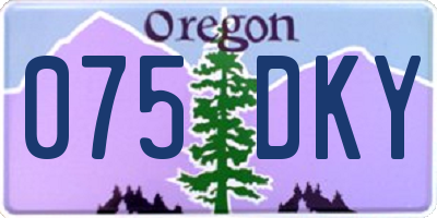 OR license plate 075DKY