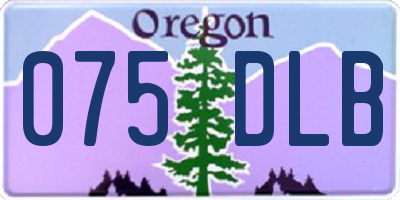 OR license plate 075DLB
