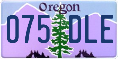 OR license plate 075DLE