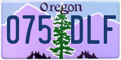 OR license plate 075DLF