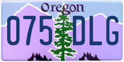 OR license plate 075DLG